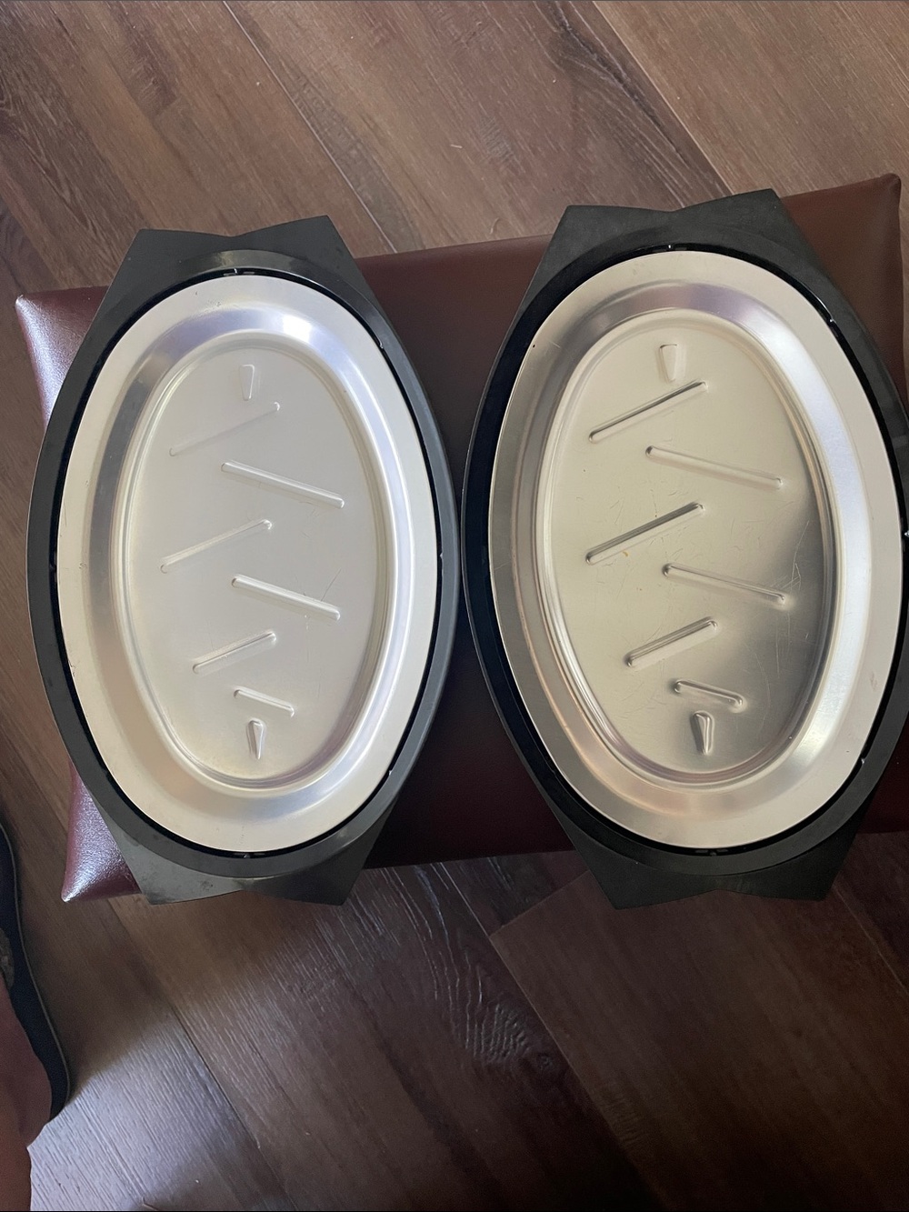 2 VTG Nordic Ware Sizzling Steak Server, also known as a steak or fajita platter